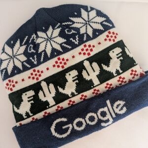 Google Chrome Dino Christmas Holiday Beanie